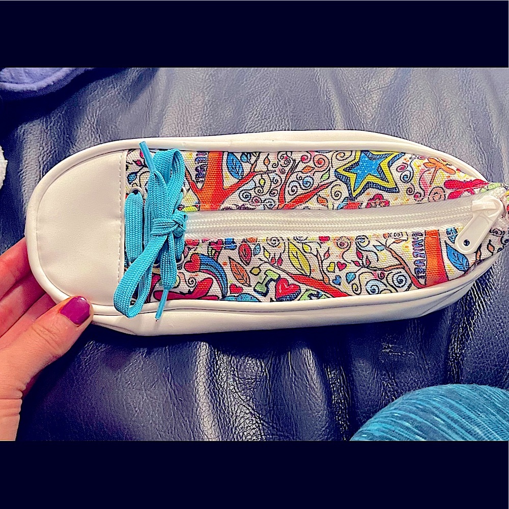 Girl Scout Pencil Case Tennis shoe look alike,Little brownie Baker white-